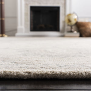 Safavieh Micro Loop Hand Tufted Wool Cotton Round Area Rug Neutral Ivory Beige Living Room 6' x 8' Rectangle MLP503B-68