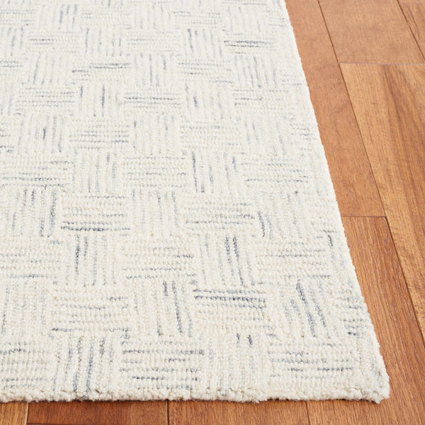 Safavieh Micro-Loop 537 Hand Tufted Modern Rug Ivory / Grey MLP537A-8