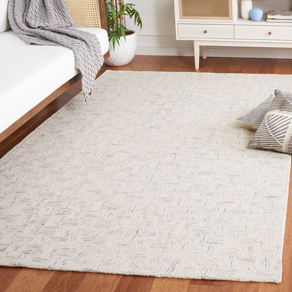 Safavieh Micro-Loop 537 Hand Tufted Modern Rug Ivory / Grey MLP537A-8