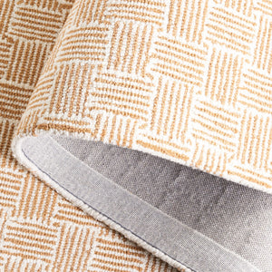 Safavieh Micro-Loop 537 Hand Tufted Modern Rug Light Gold / Ivory MLP537D-8