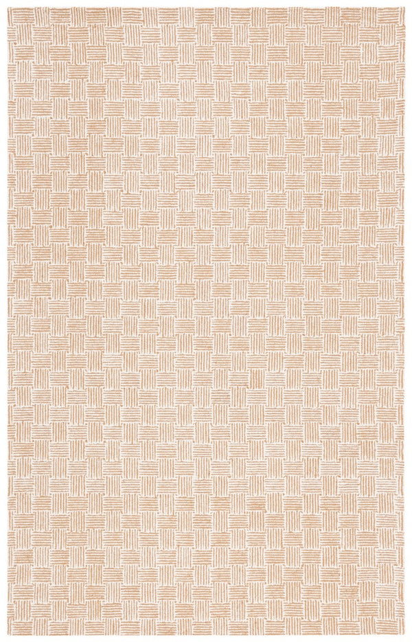 Safavieh Micro-Loop 537 Hand Tufted Modern Rug Light Gold / Ivory MLP537D-8
