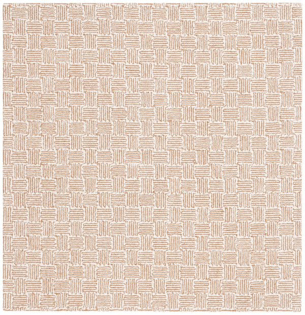 Safavieh Micro-Loop Hand-Tufted 9X12 Wool Cotton Rug In Light Gold Ivory – Low-Pile Geometric Scandinavian Style Durable Elegance MLP537D-9