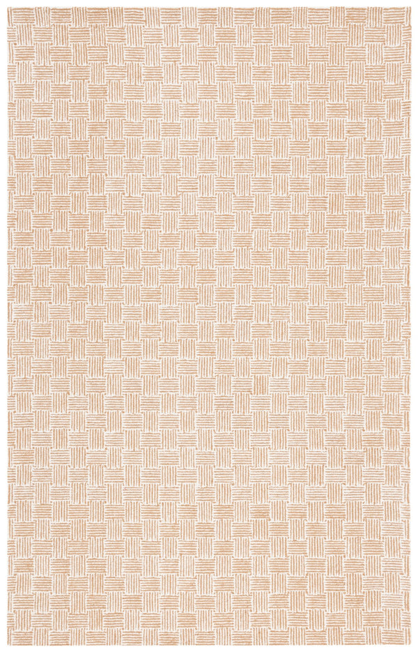 Safavieh Micro-Loop Hand-Tufted 9X12 Wool Cotton Rug In Light Gold Ivory – Low-Pile Geometric Scandinavian Style Durable Elegance MLP537D-9