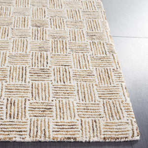 Safavieh Micro-Loop 537 Hand Tufted Modern Rug Taupe / Ivory MLP537E-8