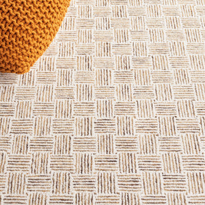 Safavieh Micro-Loop 537 Hand Tufted Modern Rug Taupe / Ivory MLP537E-8