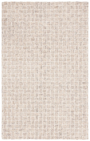 Safavieh Micro-Loop 537 Hand Tufted Modern Rug Taupe / Ivory MLP537E-8