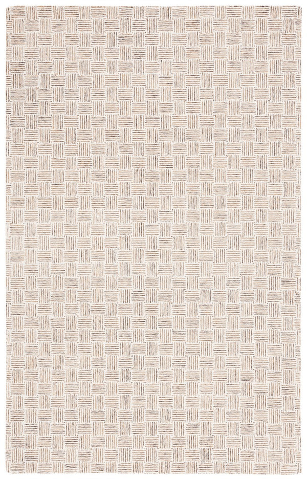 Safavieh Micro-Loop 537 Hand Tufted Modern Rug Taupe / Ivory MLP537E-8