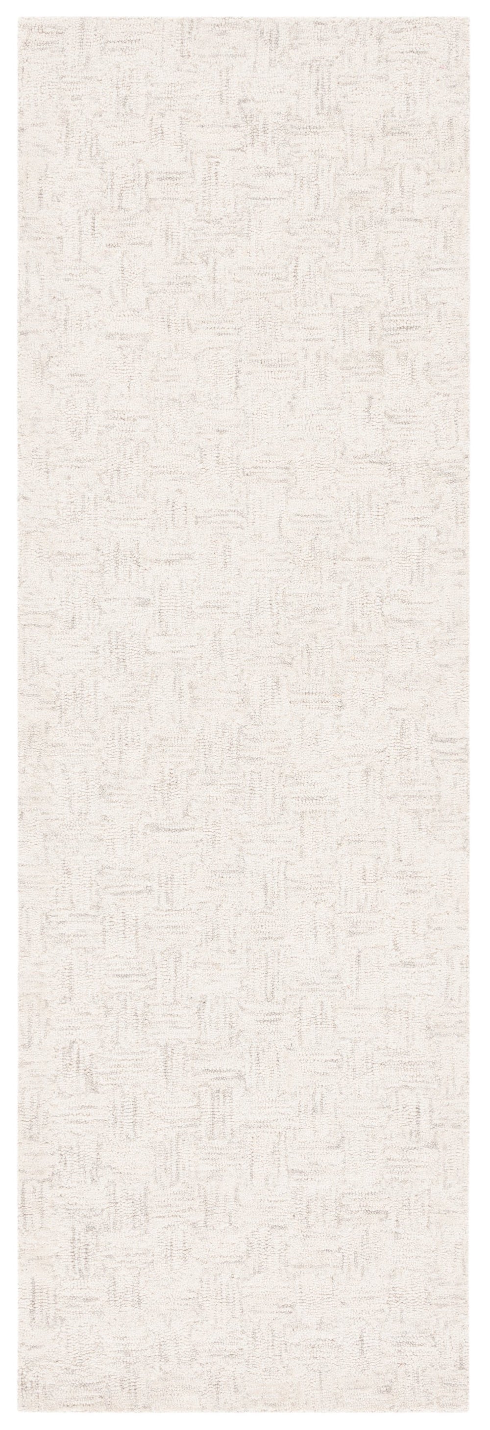 Safavieh Micro-Loop Hand-Tufted Wool Cotton Rug In Light Grey Ivory – Low Pile, Geometric Modern Design Durable Backing 6'-0" x 8'-0" MLP537F-68