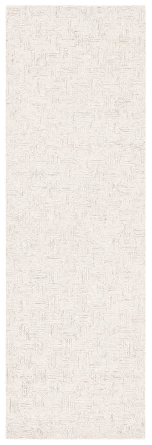 Safavieh Micro-Loop Hand-Tufted Round Rug Light Grey Ivory — Low-Profile Wool-Cotton Blend, Durable Grip 9'-0" x 9'-0" MLP537F-9R