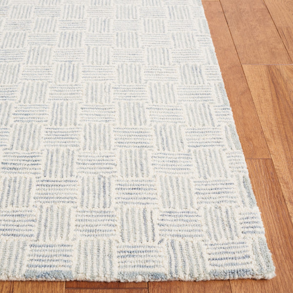 Safavieh Micro-Loop 537 Hand Tufted Modern Rug Grey / Ivory MLP537G-8