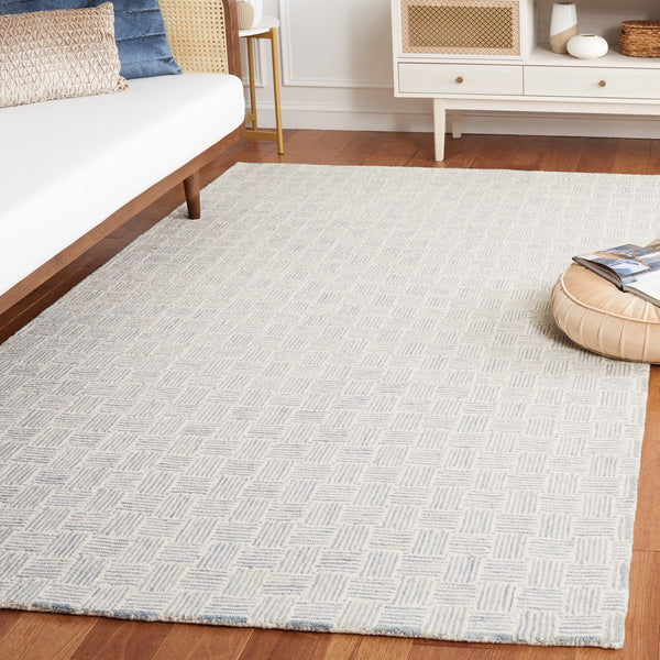 Safavieh Micro-Loop 537 Hand Tufted Modern Rug Grey / Ivory MLP537G-8