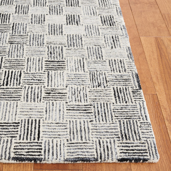 Safavieh Micro-Loop 537 Hand Tufted Modern Rug Dark Grey / Ivory MLP537H-8