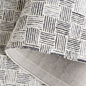 Safavieh Micro-Loop 537 Hand Tufted Modern Rug Dark Grey / Ivory MLP537H-8