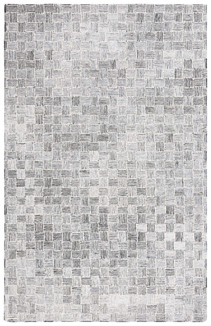 Safavieh Micro-Loop 537 Hand Tufted Modern Rug Dark Grey / Ivory MLP537H-8