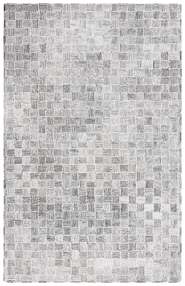 Safavieh Micro-Loop 537 Hand Tufted Modern Rug Dark Grey / Ivory MLP537H-8