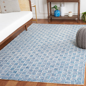 Safavieh Micro-Loop Hand-Tufted Navy Ivory Accent Rug — Low-Profile Wool, Artisanal Indian Craftsmanship, Cozy Touch 2'-0" x 3'-0" MLP537N-2