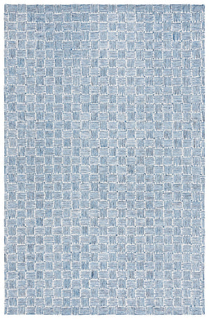 Safavieh Micro-Loop 537 Hand Tufted Modern Rug Navy / Ivory MLP537N-8