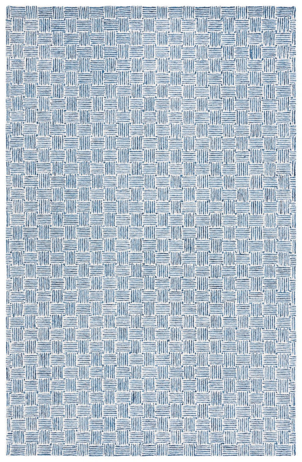 Safavieh Micro-Loop 537 Hand Tufted Modern Rug Navy / Ivory MLP537N-8