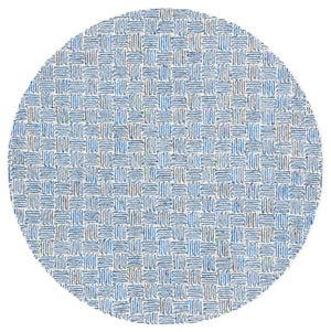 Safavieh Micro-Loop Hand-Tufted Navy And Ivory Runner Rug — Wool Pile, Latex Backing, Scandinavian Chic 2'-3" x 7'-0" MLP537N-27