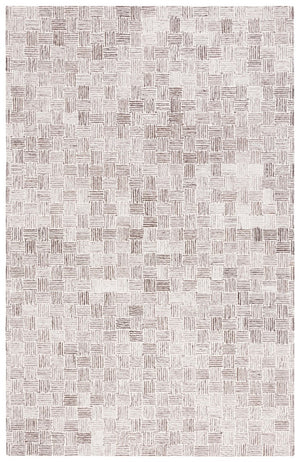 Safavieh Micro-Loop 537 Hand Tufted Modern Rug Brown / Ivory MLP537T-8