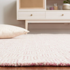 Safavieh Micro-Loop 537 Hand Tufted Modern Rug Pink / Ivory MLP537U-8