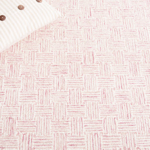 Safavieh Micro-Loop 537 Hand Tufted Modern Rug Pink / Ivory MLP537U-8