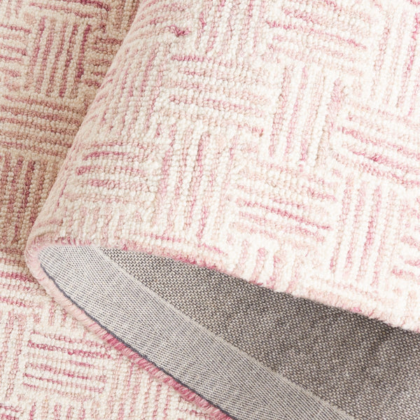 Safavieh Micro-Loop 537 Hand Tufted Modern Rug Pink / Ivory MLP537U-8