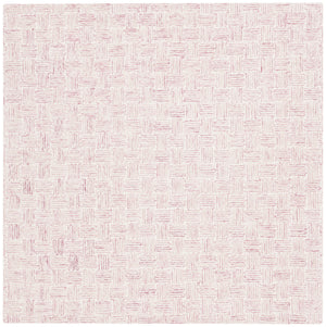 Safavieh Micro-Loop Hand‑Tufted Wool Rug In Pink Ivory Geometric Pattern — Low Profile, Durable Scandinavian Style 9'-0" x 12'-0" MLP537U-9