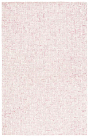 Safavieh Micro-Loop Hand‑Tufted Wool Rug In Pink Ivory Geometric Pattern — Low Profile, Durable Scandinavian Style 9'-0" x 12'-0" MLP537U-9