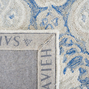 Safavieh Micro-Loop Hand-Tufted Wool Floral Runner Rug for Hallways and Entryways MLP539M