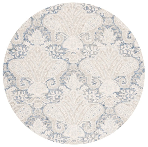 Safavieh Micro-Loop Hand-Tufted Wool Floral Runner Rug for Hallways and Entryways MLP539M