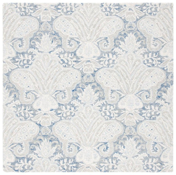 Safavieh Micro-Loop Hand-Tufted Wool Floral Runner Rug for Hallways and Entryways MLP539M