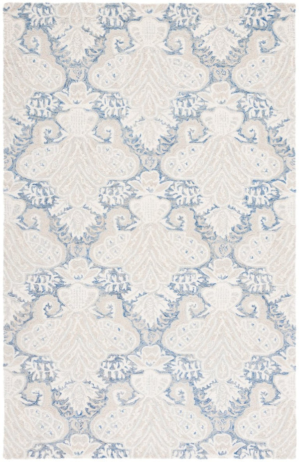 Safavieh Micro-Loop Hand-Tufted Wool Floral Runner Rug for Hallways and Entryways MLP539M