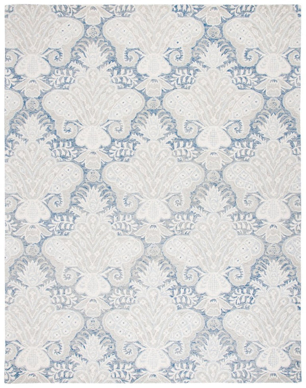 Safavieh Micro-Loop Hand-Tufted Wool Floral Runner Rug for Hallways and Entryways MLP539M