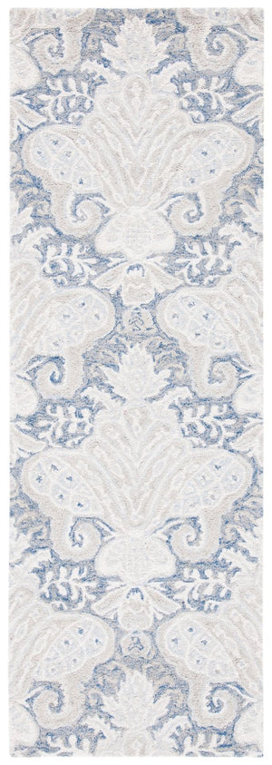 Safavieh Micro-Loop Hand-Tufted Wool Floral Runner Rug for Hallways and Entryways MLP539M