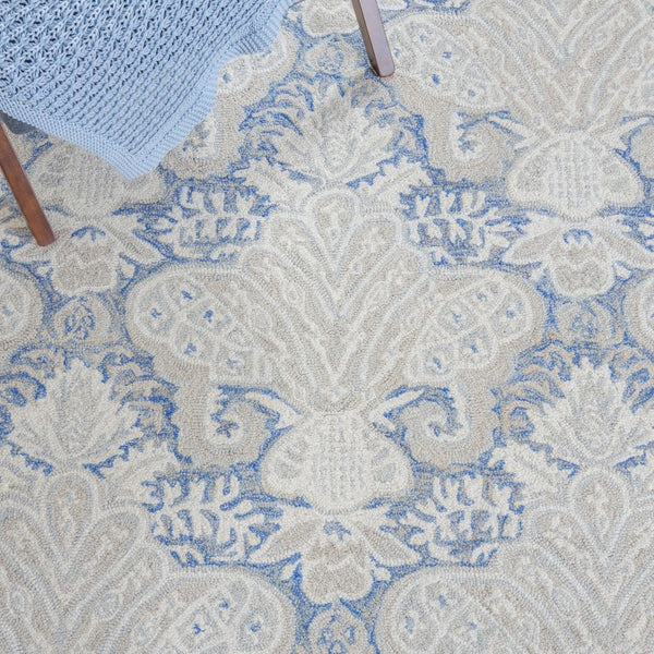 Safavieh Micro-Loop Hand-Tufted Wool Floral Runner Rug for Hallways and Entryways MLP539M