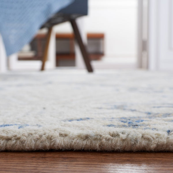 Safavieh Micro-Loop Hand-Tufted Wool Floral Runner Rug for Hallways and Entryways MLP539M