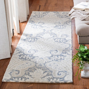 Safavieh Micro-Loop Hand-Tufted Wool Floral Runner Rug for Hallways and Entryways MLP539M