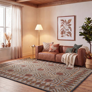 Safavieh Micro-Loop Hand-Tufted Wool Cotton Runner Bohemian Hallway Rug in Ivory Tones Blue 2'-11" x 12'-2" MLP638M