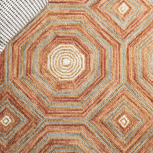 Safavieh Micro-Loop Hand-Tufted Wool Cotton Runner Bohemian Hallway Rug in Ivory Tones Multicolor 2'-3" x 9'-0" MLP638P-29