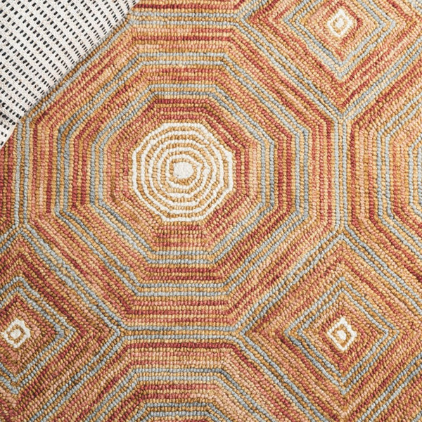 Safavieh Micro-Loop Hand-Tufted Wool Cotton Runner Bohemian Hallway Rug in Ivory Tones Multicolor 2'-3" x 9'-0" MLP638P-29