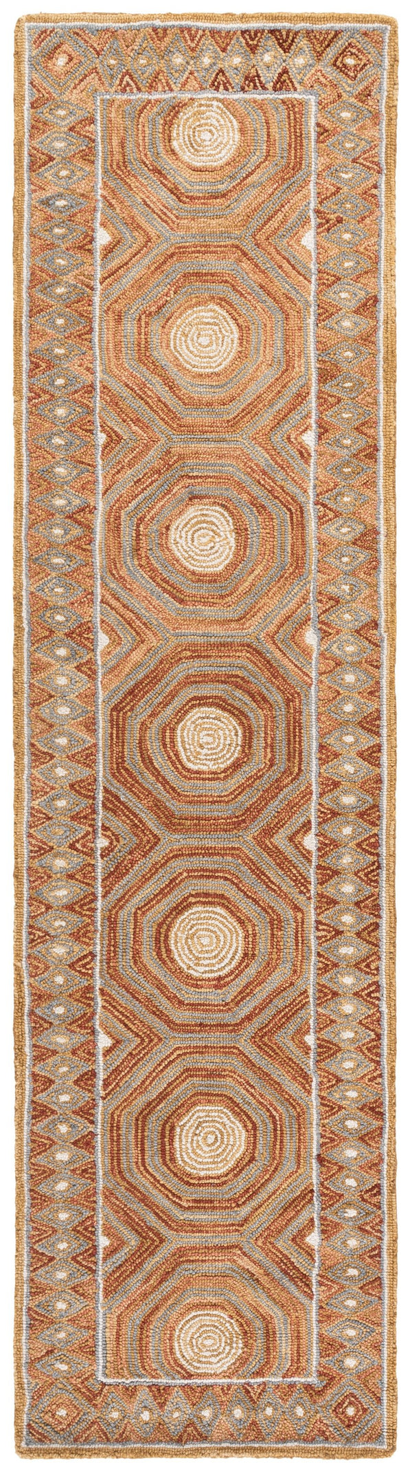 Safavieh Micro-Loop Hand-Tufted Wool-Cotton Rug In Rust And Ivory — Low-Profile, Durable, Artisan Crafted 3'-0" x 5'-0" MLP638P-3