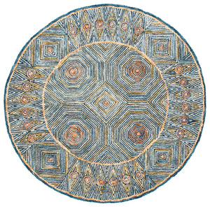 Safavieh Micro-loop Contemporary Hand-tufted Area Rug – Luxurious Wool & Cotton Design For Elegant Interiors Green ,Blue Wool And Cotton With Latex Mlp638y-25