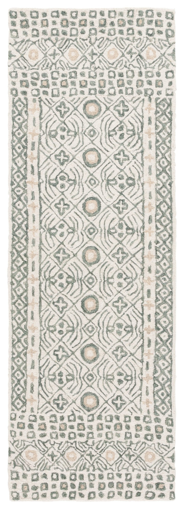 Safavieh Micro-loop Hand-tufted Wool And Cotton Area Rug - Elegant Geometric Design For Modern Homes Ivory ,Grey 80% Wool And 20% Cotton Mlp801a-5r