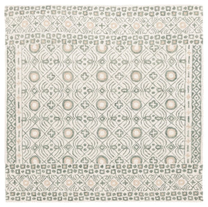 Safavieh Micro-loop Hand-tufted Wool And Cotton Area Rug - Elegant Geometric Design For Modern Homes Ivory ,Grey 80% Wool And 20% Cotton Mlp801a-5r