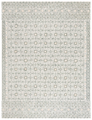 Safavieh Micro-loop Hand-tufted Wool And Cotton Area Rug - Elegant Geometric Design For Modern Homes Ivory ,Grey 80% Wool And 20% Cotton Mlp801a-5r