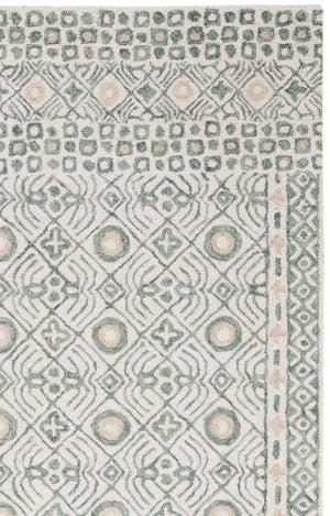Safavieh Micro-Loop Hand-Tufted Wool Cotton Area Rug Bohemian Ivory Grey for Large Living Rooms MLP801A