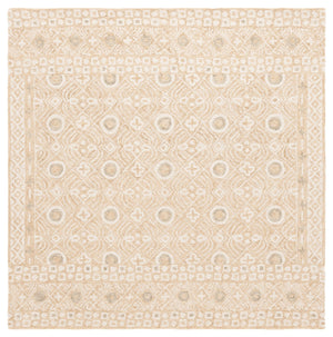 Safavieh Micro-loop Hand-tufted Wool And Cotton Area Rug - Elegant Geometric Design For Modern Homes Gold ,Ivory 80% Wool And 20% Cotton Mlp801d-4