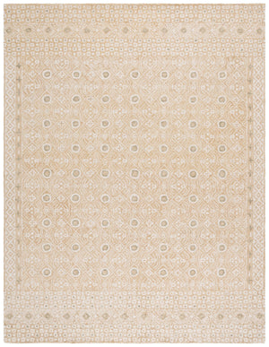 Safavieh Micro-loop Hand-tufted Wool And Cotton Area Rug - Elegant Geometric Design For Modern Homes Gold ,Ivory 80% Wool And 20% Cotton Mlp801d-4