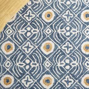 Safavieh Micro-loop Hand-tufted Wool And Cotton Area Rug - Elegant Geometric Design For Modern Homes Blue ,Ivory 80% Wool And 20% Cotton Mlp801m-5r